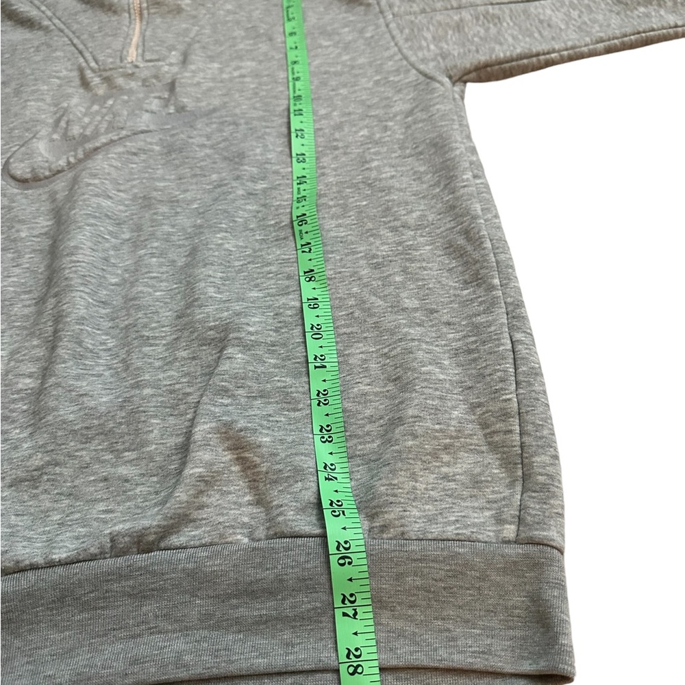 Nike Vintage swoosh Logo Sweatshirt 1/4 Zip Top XL Light Gray - Picture 4 of 12